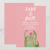 Terracotta Cactus Desert Arizona Rustic Wedding Kaart (Voorkant / Achterkant)