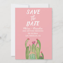 Terracotta Cactus Desert Arizona Rustic Wedding Kaart