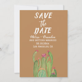 Terracotta Cactus Desert Arizona Rustic Wedding Kaart