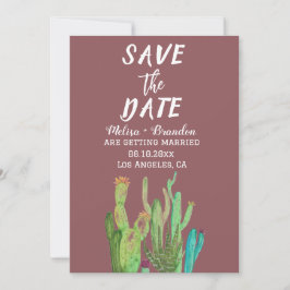 Terracotta Cactus Desert Arizona Rustic Wedding Kaart