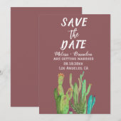 Terracotta Cactus Desert Arizona Rustic Wedding Kaart (Voorkant / Achterkant)