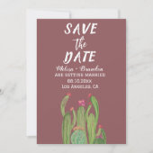 Terracotta Cactus Desert Arizona Rustic Wedding Kaart (Voorkant)