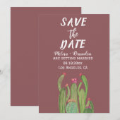 Terracotta Cactus Desert Arizona Rustic Wedding Kaart (Voorkant / Achterkant)