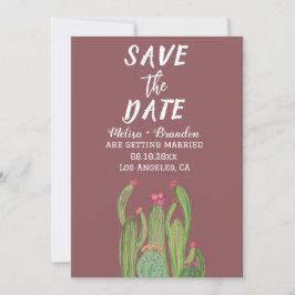 Terracotta Cactus Desert Arizona Rustic Wedding Kaart