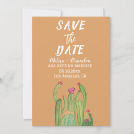 Terracotta Cactus Desert Arizona Rustic Wedding Kaart