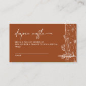 Terracotta Cactus Desert Baby shower Luier Raffle Informatiekaartje (Voorkant)