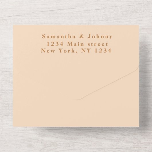 Terracotta Cactus Desert Mexico Arizona Wedding All In One Uitnodiging (Achterkant)