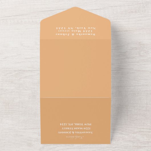 Terracotta Cactus Desert Mexico Arizona Wedding All In One Uitnodiging (Buitenkant)