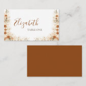 Terracotta Calla Lily Wedding | Boho-Waterverf Plaatskaartje (Voorkant / Achterkant)