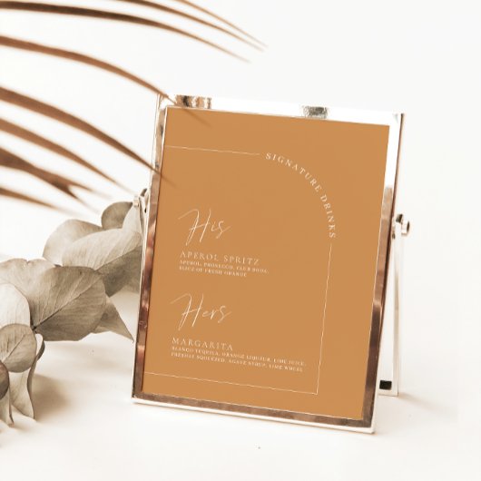 Terracotta Calligrafie Signature Drinken Tafelteke