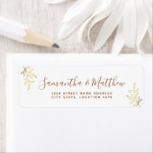 Terracotta Calligraphy Script Bohemian Wedding Etiket (Insitu)