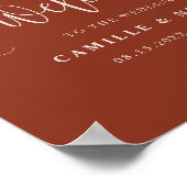 Terracotta  Calligraphy Wedding Welcome Poster (Hoek)