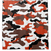 Terracotta Camo Douchegordijn (Voorkant)