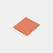 Terracotta Check Patroon Stijlvol en Praktisch Post-it® Notes (Schuin)