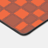 Terracotta Checkerboard Patroon Stijlvol en Modern Bureaumat (Hoek)