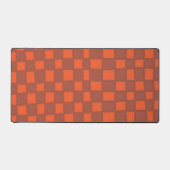 Terracotta Checkerboard Patroon Stijlvol en Modern Bureaumat (Voorkant)