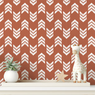 Terracotta Chevron Arrow Behang