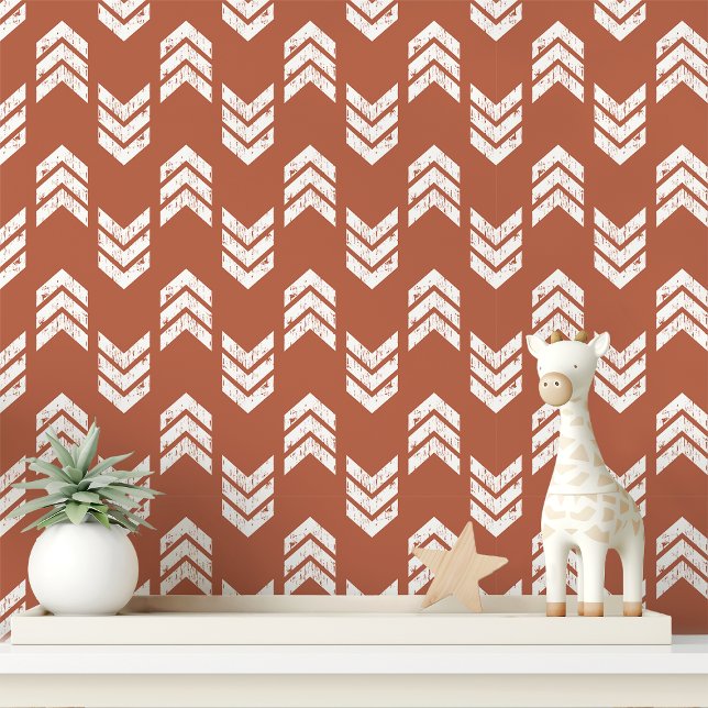 Terracotta Chevron Pijl Behang (Creator heeft geüpload)