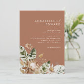 Terracotta chic bohemian botanical modern elegant (Staand voorkant)