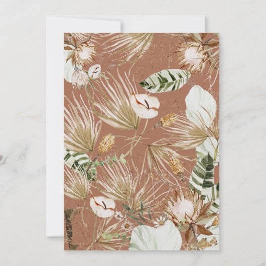 Terracotta chic bohemian botanical modern elegant (Achterkant)