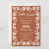 Terracotta Cielito Lindo Mexicaanse 50ste verjaard Kaart (Voorkant)