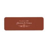 Terracotta Cigar Band Faux Roos Gold Labels (Voorkant)