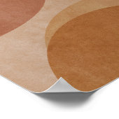 Terracotta Cirkels - Minimalistische Geometrisch Poster (Hoek)