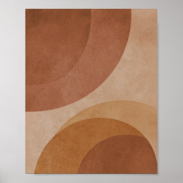 Terracotta Cirkels - Minimalistische Geometrisch Poster