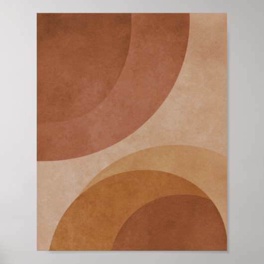 Terracotta Cirkels - Minimalistische Geometrisch Poster (Voorkant)