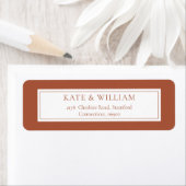 Terracotta Classic Modern Retouradres Etiket (Insitu)