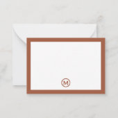 Terracotta Classic Monogram Notitiekaartje (Achterkant)