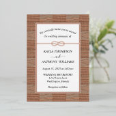 Terracotta clay African Kente Cloth all in one Folie Uitnodiging (Staand Voorkant)