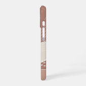 Terracotta Clay Boho Tropical Monstera Leaf iPhone 16 Hoesje (Linkerkant)