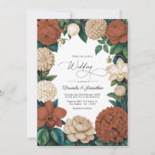 Terracotta Clay, Warm Sand & Oat Milk Wedding Kaart (Voorkant)