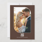 Terracotta Clay, Warm Sand & Oat Milk Wedding Kaart (Achterkant)