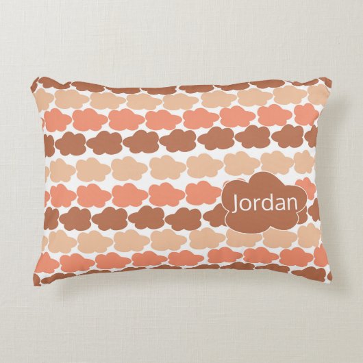 Terracotta Cloud Design voor natuurlijke kwekerij Accent Kussen (Voorkant)