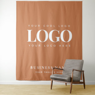 Terracotta Company Business Logo Event Backdrop Wandkleed