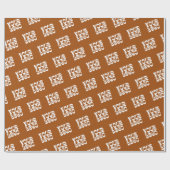 Terracotta Corporate Business Logo Wrapping Paper Cadeaupapier (Vlak)