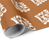 Terracotta Corporate Business Logo Wrapping Paper Cadeaupapier (Rol Hoek)