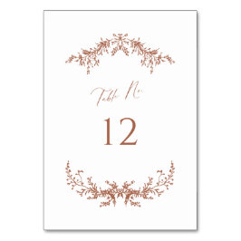 Terracotta Cottage Trouwtafel Nummer Kaart Teken
