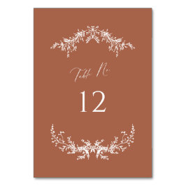 Terracotta Cottage Trouwtafel Nummer Kaart Teken