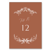 Terracotta Cottage Trouwtafel Nummer Kaart Teken (Achterkant)
