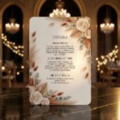 Terracotta Cream and Sage Minimalist Informatiekaartje