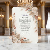 Terracotta Cream and Sage Minimalist Informatiekaartje