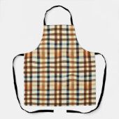 Terracotta Cream & Black Buffalo Plaid Tartan Schort (Voorkant)