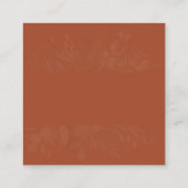 Terracotta Cream Botanical Online RSVP QR Code Informatiekaartje (Achterkant)