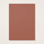 Terracotta Cream Earthy Modern Wedding Reception Visitekaartje (Achterkant)