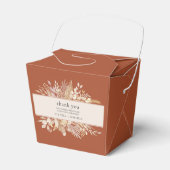 Terracotta Cream Foliage Duet Botanical Dank je we Bedankdoosjes (Voorkant Zijde)