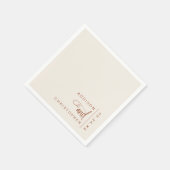 Terracotta Cream Moderne Minimalistische Bruiloft Servet (Hoek)