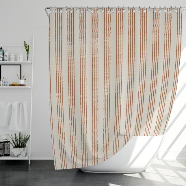 Terracotta Cream Moderne minimalistische streep Bo